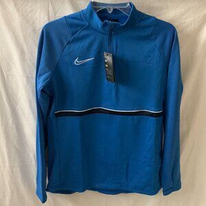 NIKE Dry Academy Drill Half Zip Top in Royal Blue Sz MEDIUM